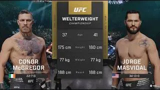 Thumbnail: Conor McGregor vs Jorge Masvidal - CPU vs CPU - UFC 6