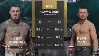 Thumbnail: Tom Aspinall vs Petr Yan - CPU vs CPU - UFC 6