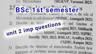 Thumbnail: BSc first semester zoology imp questions 2026-27