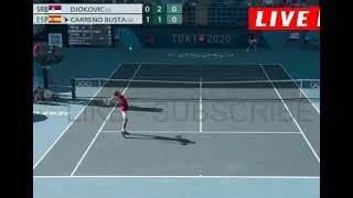 Thumbnail: Novak Djokovic vs Pablo Carreno Busta  ,Tennis Bronze Medal Match   Tokyo Olympics 2021
