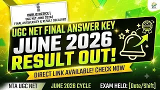 Thumbnail: UGC NET Final Answer Key Out !! UGC NET JUNE 2026 Answer Key & Result Out । Ugc Net Result 2026 