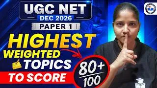 Thumbnail: UGC NET Dec 2026 Paper 1 Most Important High Weightage Topics | UGC NET Paper 1 Preparation