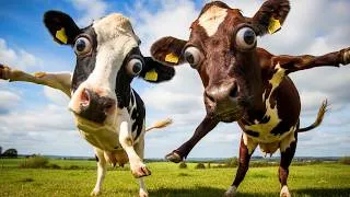 Thumbnail: Crazy Dancing Cows! 💃🐮 #FunnyCartoon