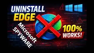 Thumbnail: How to unistall Microsoft Edge Browser (step-by-step that works 100%) | Uninstall Edge full tutorial