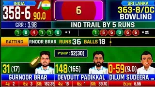 Thumbnail: IND Vs SL, Warm Up Match Cricket Score & Commentary, Day 2 | IND Vs SL Test Match | Last Over #indvs