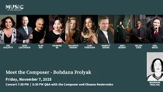 Thumbnail: MATI Concert: Meet the Composer - Bohdana Frolyak