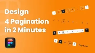 Thumbnail: Design 4 pagination in 2 minutes | figma tutorial 