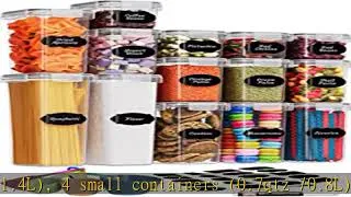 Thumbnail: Airtight Food Storage Containers with Lids for Kitchen Organization 14 PC - Plastic Kitchen Storage