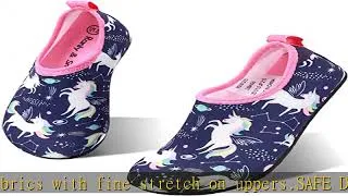 Thumbnail: HIITAVE Kids Water Shoes Non-Slip Beach Swim Barefoot Quick Dry Aqua Pool Socks for Boys & Girls To