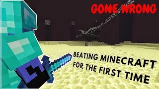 Thumbnail: Beating Minecraft for the first time (gone wrong)