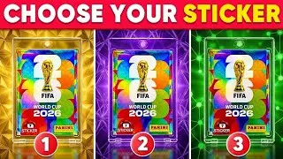 Thumbnail: Pick Your Panini World Cup 2026 Sticker Pack! ⚽🎁 Football Quiz Challenge 🏆