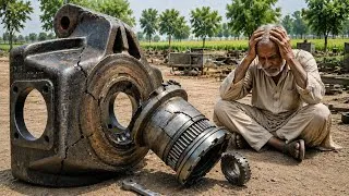 Thumbnail: How Extraordinary Mechanic Repaired Broken Giant Excavator Wheel Spindle With Historic Skill