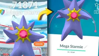 Thumbnail: First Super Mega Starmie Raids! Catch & Evolve Mega Starmie