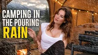 Thumbnail: Setting Up Camp in a Storm with an Incredible View | Rainy Solo Camping  | ASMR Rain