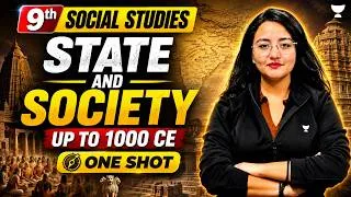 Thumbnail: State & Society up to 1000 CE ONE SHOT 🔥 | Class 9 SST Ch 5 | New NCERT 2027 | Komal Ma'am