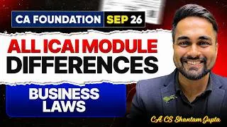 Thumbnail: All ICAI Module Differences Business Laws | CA Foundation Sep 2026 | CA CS Shantam Gupta