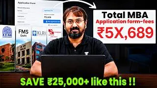 Thumbnail: Shocking Application Fees of Top MBA Colleges 😱 | How to Save ₹25,000+ on MBA Forms?