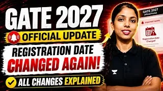 Thumbnail: 🔥 GATE 2027 Official Update | Registration Date Changed Again | When it Will Start?