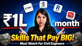 Thumbnail: Civil Engineering Skills That Can Earn You ₹1 Lakh/Month 💰 | By Shubhi Mittal