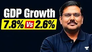 Thumbnail: India GDP: 7.8% or 2.6%? Truth Behind the GDP Data | Shyam K | UPSC 2027-28