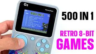 Thumbnail: G5 Mini Handheld Game Console Review 🎮 500 Games?! | Retro 8-Bit Gaming - Game List and Gameplay