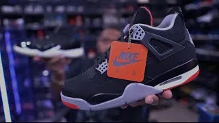 Thumbnail: FIRST LOOK: JORDAN 4 BRED 2026 + SPACE JAM 11 2026