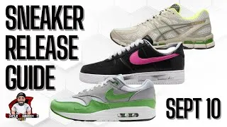 Thumbnail: SNEAKER RELEASES: Sept 10 - patta x Air Max, PEACEMINUSONE Air Force 1 & Bodega x ASICS