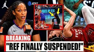 Thumbnail: SUSPENDED?! WNBA Ref BREAKS SILENCE After Video Shows Her IGNORING Caitlin Clark Altercation!