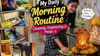 Thumbnail: Daily Routine 🌿 || Cleaning/ Pooja || Tamil Daily Life vlog 🏡 #vlog #familyvlog #home