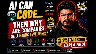 Thumbnail: AI Can Write Code… Then Why Are Companies Still Hiring Developers ?