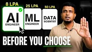 Thumbnail: Do not waste 2026 on the wrong career | AI Engineer vs ML Engineer vs Data Scientist