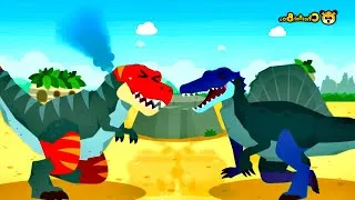 Thumbnail: OH NO! T-REX AND SPINOSAURUS IS FREEZING 🦖🦕  (SPONSORED BY: PREVIEW 2 EFFECTS)