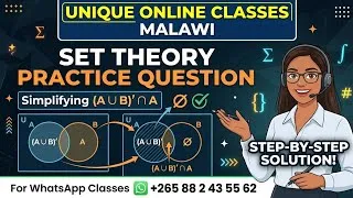Thumbnail: Set Theory Practice Question - Simplifying (A U B)' n A