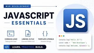 Thumbnail: Console.log(), Template Literals & JS Linking 🔥#coding #javascript #programming 