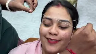 Thumbnail: Girl Eyebrow Threading Transformation 🧵✨ | Perfect Eyebrow Shape | Clean & Beautiful Look 