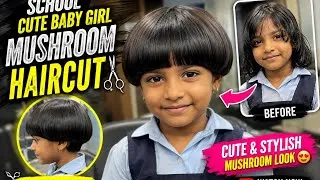 Thumbnail: Cute School Girl Mushroom Haircut Transformation ✂️😍 | Amazing New Look | Unique Style Family Salon