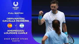 Thumbnail: Cavalle-Reimers/Cervantes v Carle/Andreozzi Full Match | United Cup 2026 Group A