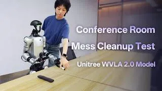 Thumbnail: Conference Room Mess Cleanup Test: Unitree WVLA 2.0 Model🎉