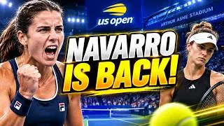 Thumbnail: Emma Navarro STUNS Kalinskaya! US Open Quarterfinals & Pegula Showdown