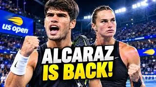 Thumbnail: US Open 2026: Alcaraz & Sabalenka Reach Quarterfinals — What Happens Next?