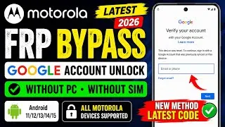 Thumbnail: Motorola FRP Bypass 2026 | Latest Security Patch | Google Account Verification Unlock