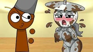 Thumbnail: Clukr Is Covered in Mud 😳 Brud Wants to Help Her | Sprunki | Garry’s Mod
