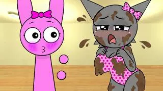 Thumbnail: Gray Is Covered in Mud 😳 Pinki Wants to Help He | Sprunki | Garry’s Mod