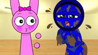 Thumbnail: Jevin Is Dirty 😳 Pinki Tries to Clean Her Up | Sprunki | Garry’s Mod