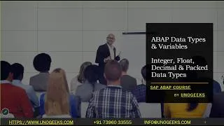 Thumbnail: SAP ABAP Training | ABAP Data Types & Variables | Integer, Float, Decimal & Packed Data Types