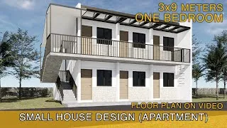 Thumbnail: Small House Design Idea - Two storey Apartment (3x9 meters) 27sqm with One Bedroom