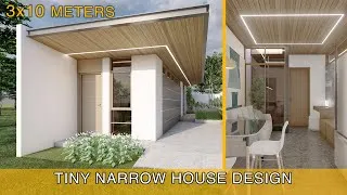 Thumbnail: Tiny Narrow House Design Idea (3x10 meters) 30sqm | Simple and Modern Life