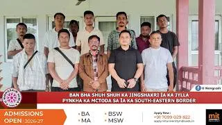 Thumbnail: BAN BHA SHUH SHUH KA JINGSHAKRI ÏA KA JYLLA, PYNKHA KA MCTODA SA ÏA KA SOUTH-EASTERN BORDER