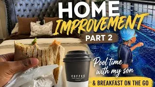 Thumbnail: HOME IMPROVEMENT FINALLY DONE! | Swimming, Breakfast on the Go, Step Class & Movie Date #vlog 