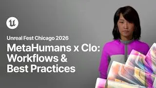 Thumbnail: MetaHumans x Clo: Workflows and Best Practices | Unreal Fest Chicago 2026